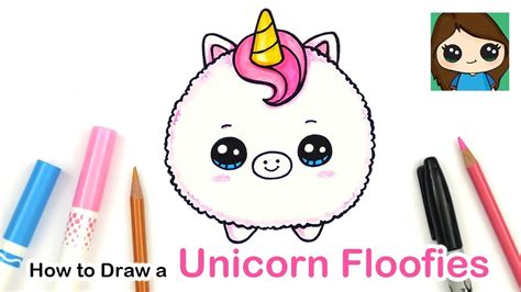 How To Draw A Baby Unicorn Easy Floofies Fluffy Youtube