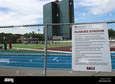 Huskies Stadium At Saint Marys University In Halifax Ns Stock Photo