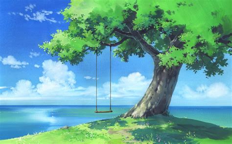 Anime Tree Wallpapers Wallpaper Cave