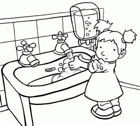 Free Hand Washing Coloring Page Download Free Hand Washing Coloring