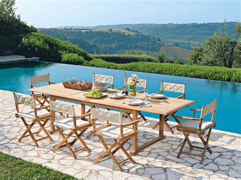 Protecting and enhancing the natural beauty of the wood, teak olje is a deep penetrating, clear oil that gives a rich warm appearance to. Extending teak garden table MILTON | Rectangular table by ...