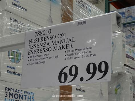 $38 for 100 at costco. Nespresso Essenza Espresso Maker