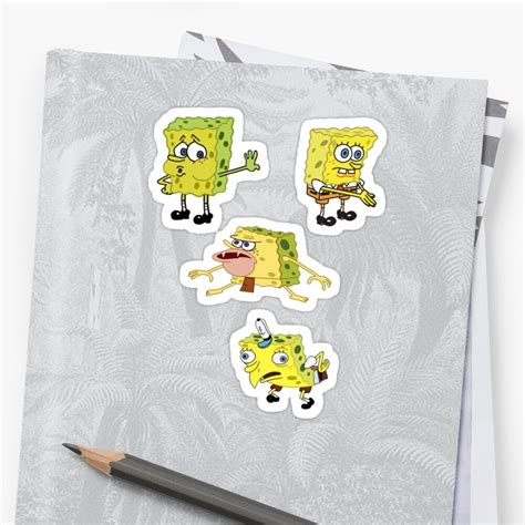 Spongebob Memes Sticker By Madisonbaber Redbubble