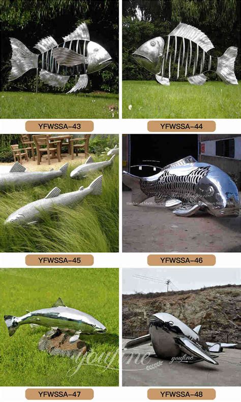 Stainless Steel Marlin Fish Sculpture For Lawn You Fine Metal Sculpture