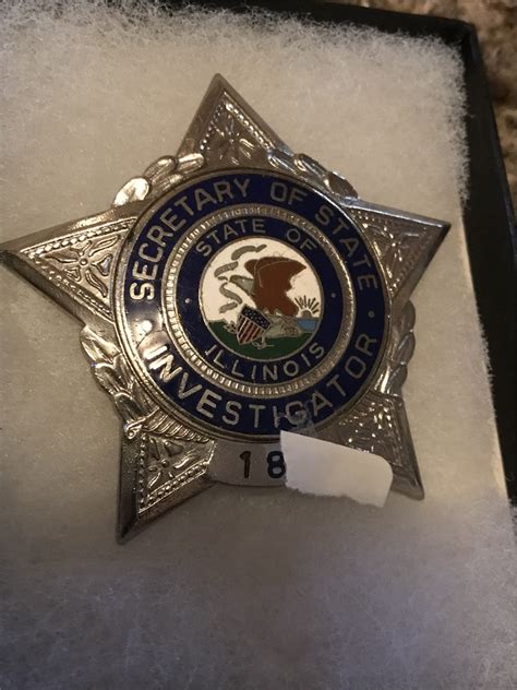 Collectors Badges Auctions Illinois Secretary Of State Investigator