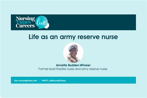 Watch Ntcl Midlands 2021 Life As An Army Reserve Nurse Nursing Times