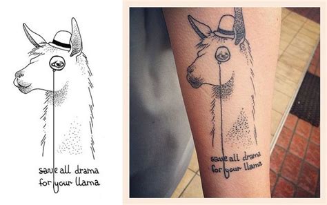 Llama Tat Llama Tattoo Dainty Tattoos Geometric Tattoo