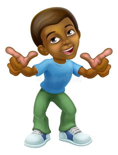 Smiling Black Boy Afro Cartoon Stock Illustrations 640 Smiling Black