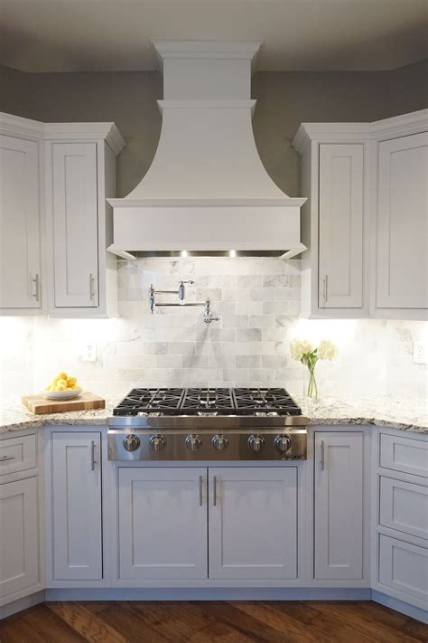Wall cabinets or upper cabinet depth is typically 12″, allowing for 11″ plates using inset cabinetry. White cabinets, shaker door, inset cabinetry, decorative ...