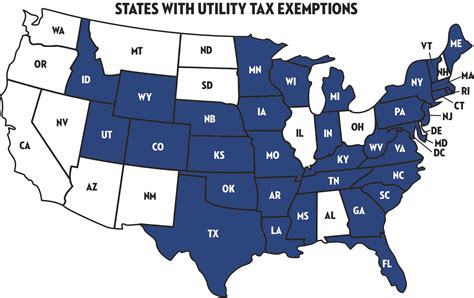 State Tax Exemption Map ⋆ National Utility Solutions