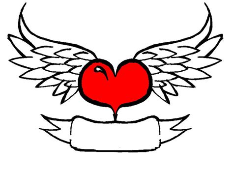 Heart With Wings By Thewannabetatto On Deviantart