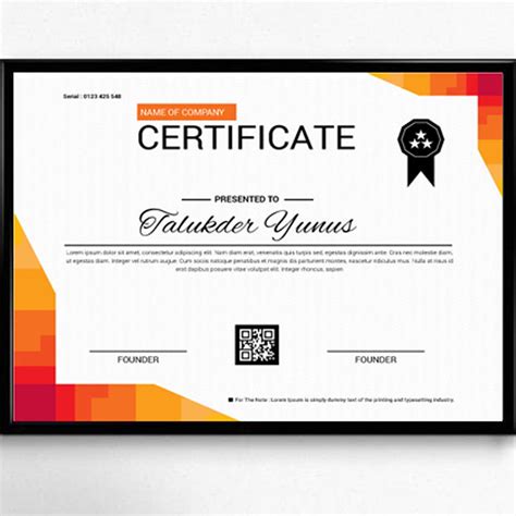 Identity Page Certificate Template 97960 Templatemonster