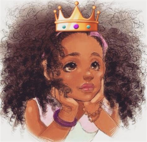 Cartoon Black Girl With Crown