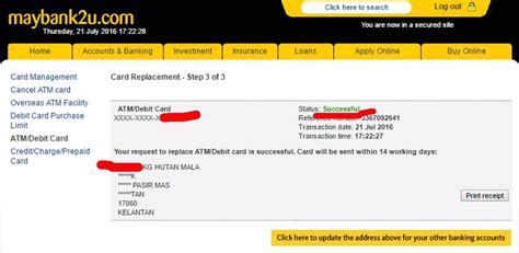Untuk kad debit pula, kebanyakan kena pergi cawangan tukar sendiri. Cara Tukar Kad Maybank Secara Online | Cerita Budak Sepet