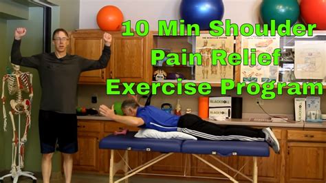 10 Minute Shoulder Pain Relief Exercise Program For At Home Youtube