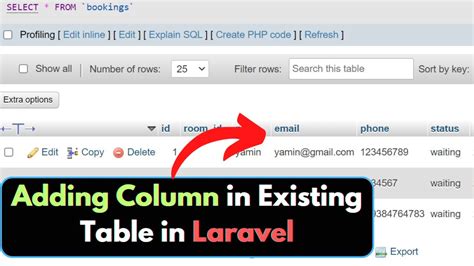 Add Column In A Existing Table In Laravel Laravel Hotel Management