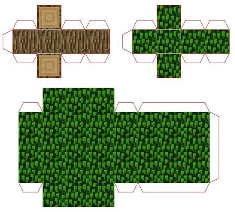 Papercraft Tree Mini Minecraft Blocks Minecraft Crafts Minecraft