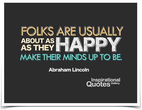 Abraham Lincoln Happiness Quote Shortquotescc