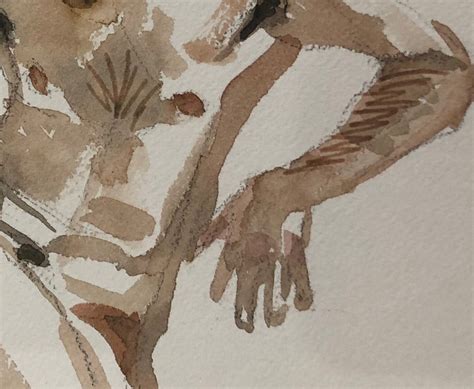 Max Reclining Original Watercolor Male Nude Figure Study Etsy