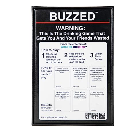 Ideal for birthday party's, college, bachelor or buzzed blocks is party tested and drunkenly approved. Buzzed - This is The Drinking Game That Gets You and Your Friends Tipsy! - ToyMamaShop