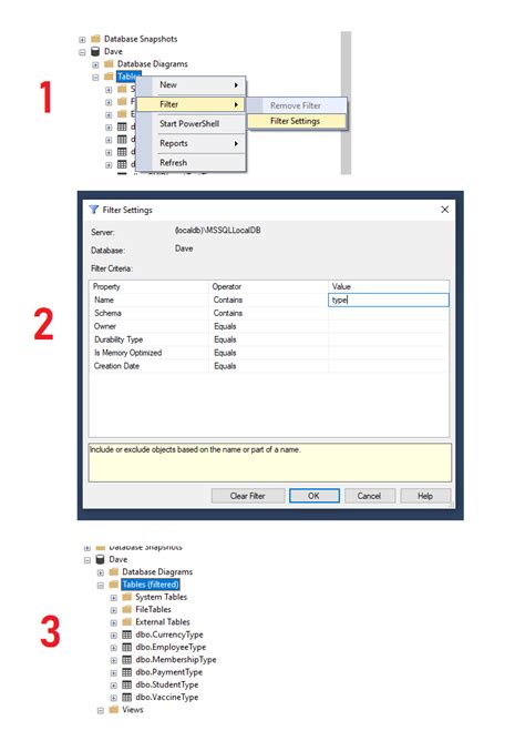 How To Filter The Object List In Sql Server Management Studio