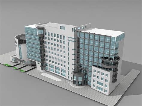 Office Building Design 3d Model 3ds Max Files Free Download Modeling