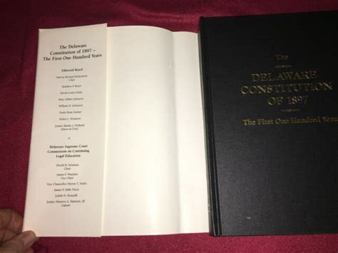 The Delaware Constitution Of 1897 The First One Hundred Years Ebay