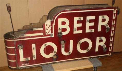 Beer Liquor Sign Old Neon Signs Neon Beer Signs Vintage Neon Signs