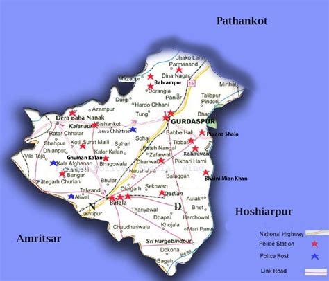 Punjab Police Map Of Gurdaspur District
