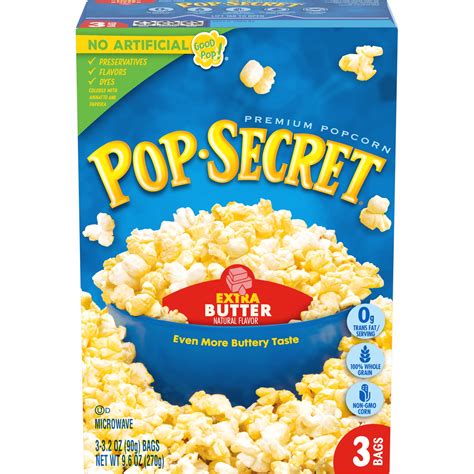 Pop Secret Popcorn Extra Butter Microwave Popcorn 32 Oz Sharing Bags