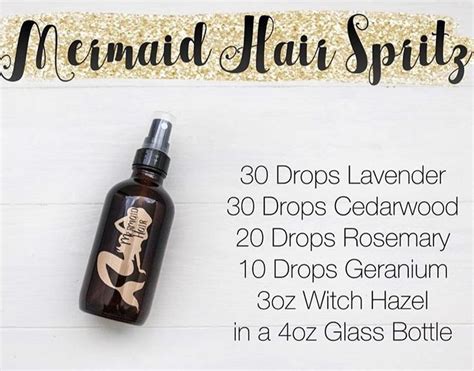 It's particularly effective at treating dry flaky scalp and dandruff. Mermaid hair spray with essential oils | Essential oil ...