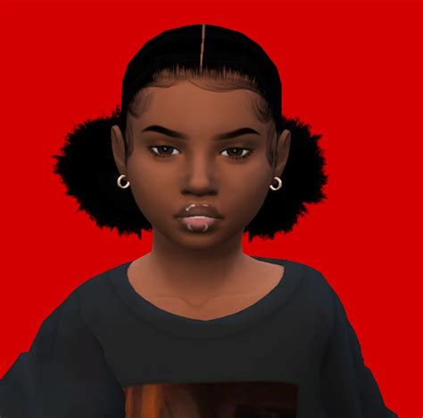 Child Back Puffs Toddler Hair Sims 4 Sims 4 Afro Hair Sims Hair