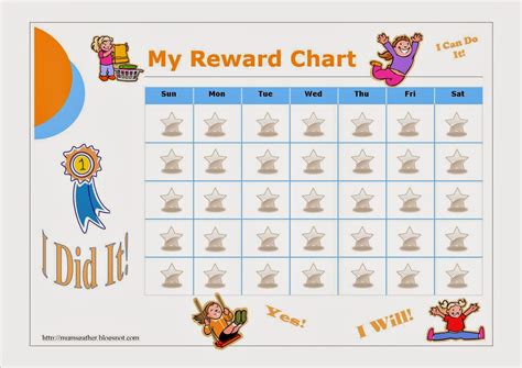 Free Printable Reward Chart For Kids ~ Parenting Times
