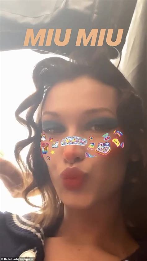 Bella Hadid Shows Off Her Very Tiny Waistline As She Goes Bra Free In