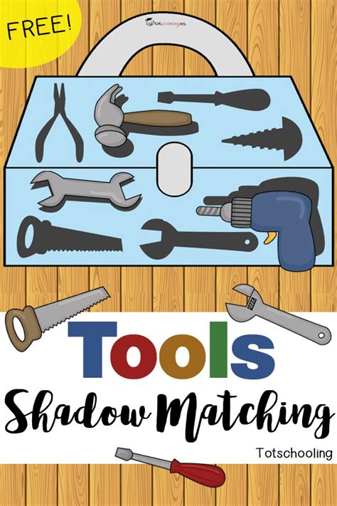 Tools Shadow Matching Activity Totschooling Toddler Preschool