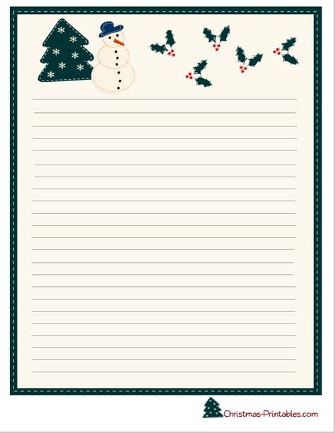 Downloadable Free Printable Christmas Stationery Paper Francesco