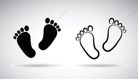 Isolated Footing Vector Hd Images Vector Of Baby Foot Icon Flat Style