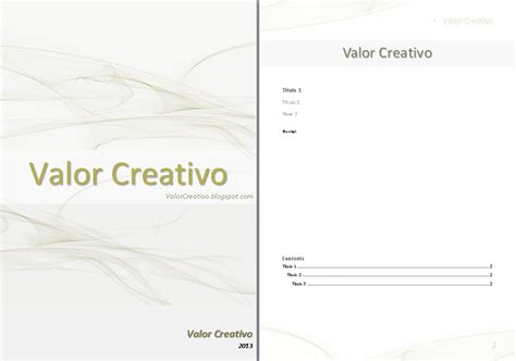 Valor Creativo Plantilla Word 2003 2007 Y 2010 Julio 2013