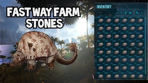 Best Way And Easy To Farming Stone On Ark Survival Evolved Youtube
