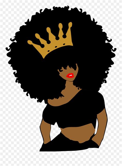 Afro Girl Svg Clipart 5717129 Pinclipart