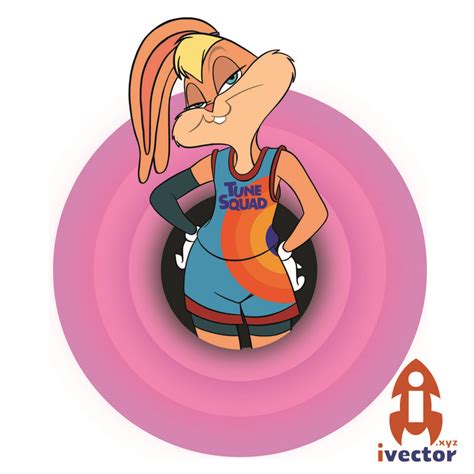 lola bunny pose space jam looney tunes eps ivector