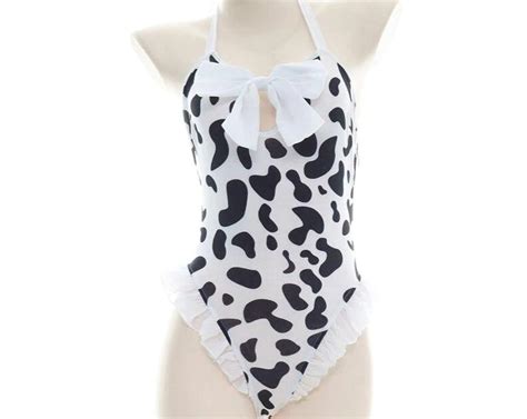 cow swimsuit bodysuit bikini maid unifrom costume cw001 swimsuits cute swimsuits bikinis