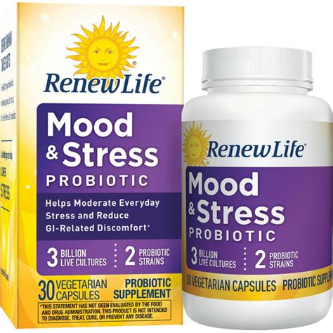 Renew Life Adult Probiotic Mood And Stress Probiotic Probiotic Supplement 3 Billion 30
