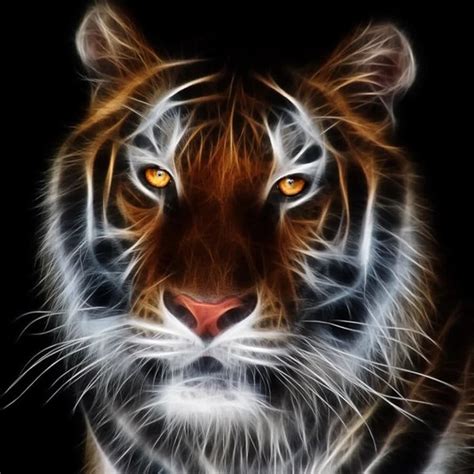 Fearsome Tiger 5d Diy Paint By Diamond Kit Animals Tiger Pictures
