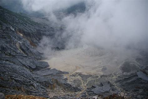 Crater Of Tangkuban Perahu In Bandung Indonesia Stock Photo Image Of