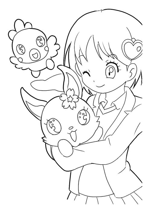 Dessin manga fille à imprimer. Coloriage Manga Jewelpet à imprimer