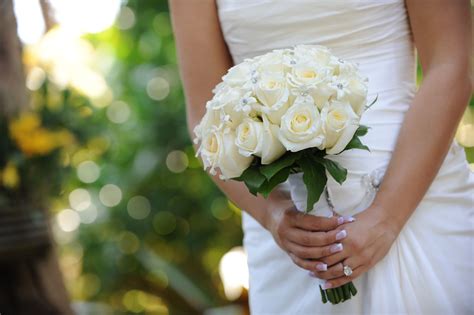 Simple White Rose Bridal Bouquet Destination Wedding Celebrations Ltd