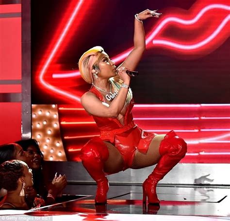 Nicki Minaj Puts Up Sexy Display In Very Racy Red Dress During BET