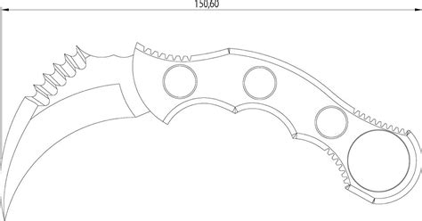 Para descargar nuestras plantillas gratuitas para imprimir, sólo tienes darnos un like 🙂. plano para diseño de cuchillo karambit - Buscar con Google ...