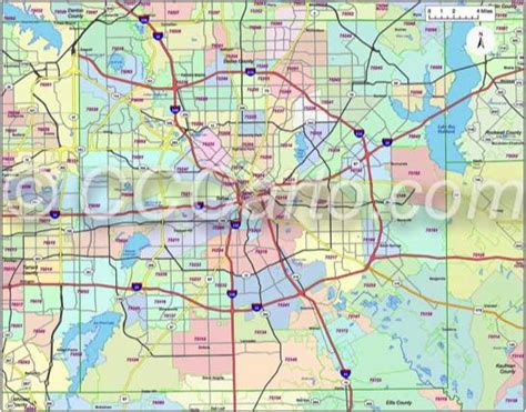 Dallas Zip Codes Dallas County Zip Code Boundary Map
